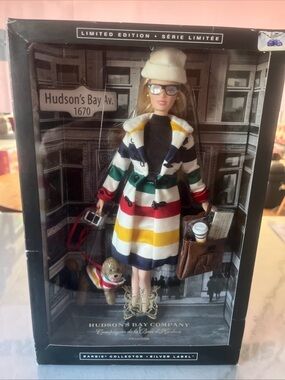 Barbie Limited Edition Hudson's Bay Multicolor Striped Coat Doll